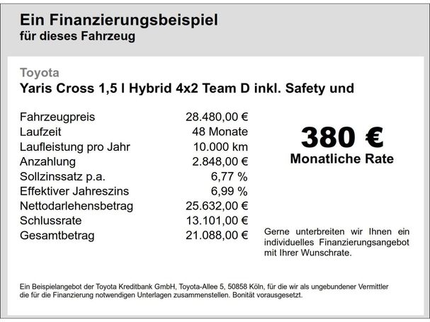 Toyota Yaris Cross 1.5 Hybrid 85 kW image number 5