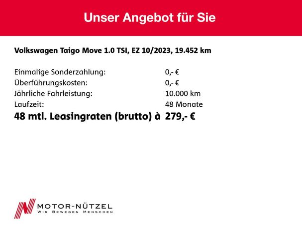 Volkswagen Taigo 1.0 TSI Move 81 kW image number 5