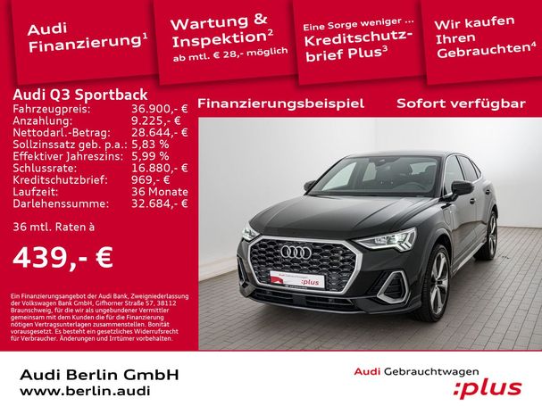 Audi Q3 45 TFSIe S-line Sportback 180 kW image number 2