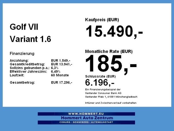 Volkswagen Golf Variant 1.6 TDI Trendline 85 kW image number 4