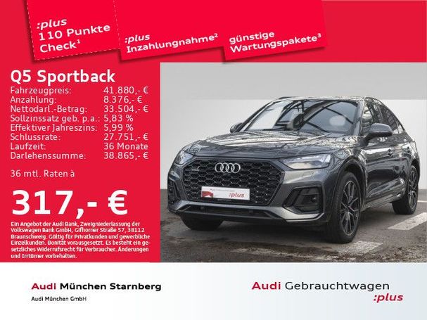 Audi Q5 45 TFSI S-line Sportback 195 kW image number 5