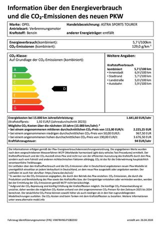 Opel Astra Sports Tourer 1.2 96 kW image number 18