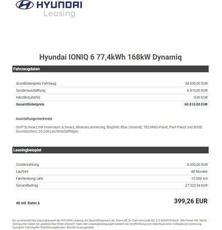 Hyundai Ioniq 6 77 kWh 168 kW image number 21