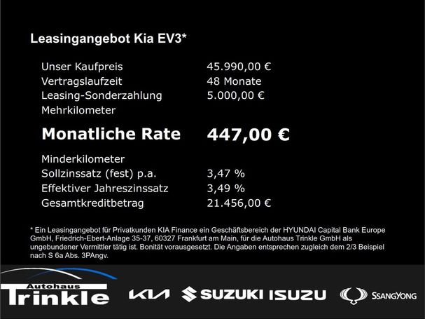 Kia EV3 kWh Earth 150 kW image number 5