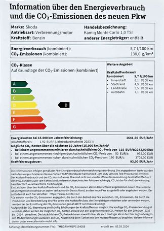 Skoda Kamiq Monte Carlo 81 kW image number 10