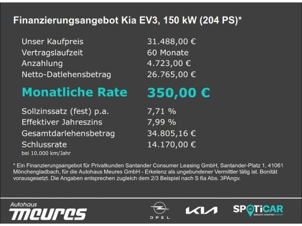 Kia EV3 kWh Air 150 kW image number 3