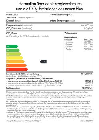 Lexus NX 350 h 179 kW image number 16