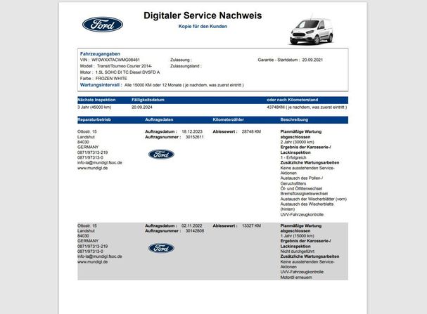 Ford Transit Courier 55 kW image number 5