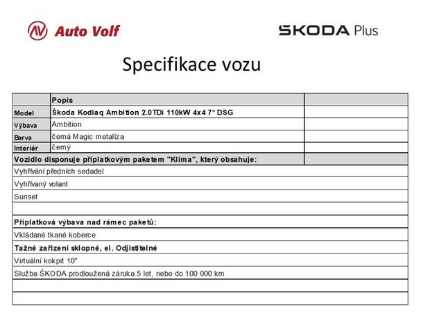 Skoda Kodiaq 2.0 TDI 4x4 DSG Ambition 110 kW image number 5