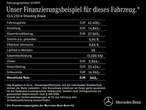 Mercedes-Benz CLA 250 Shooting Brake e Shooting Brake 160 kW image number 15